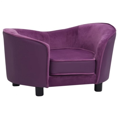 Sofá para cães Vidaxl roxo com estofamento grosso