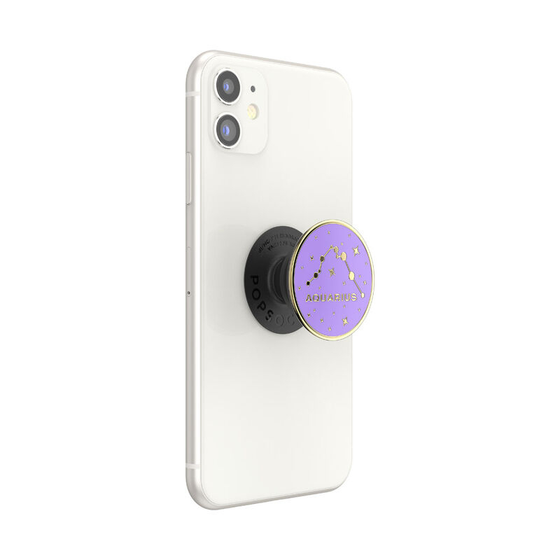 PopGrip Premium Finger Griff Halterung (Austauschbarer Top) für Smartphones / Tablets (805989) - Enamel Aquarius