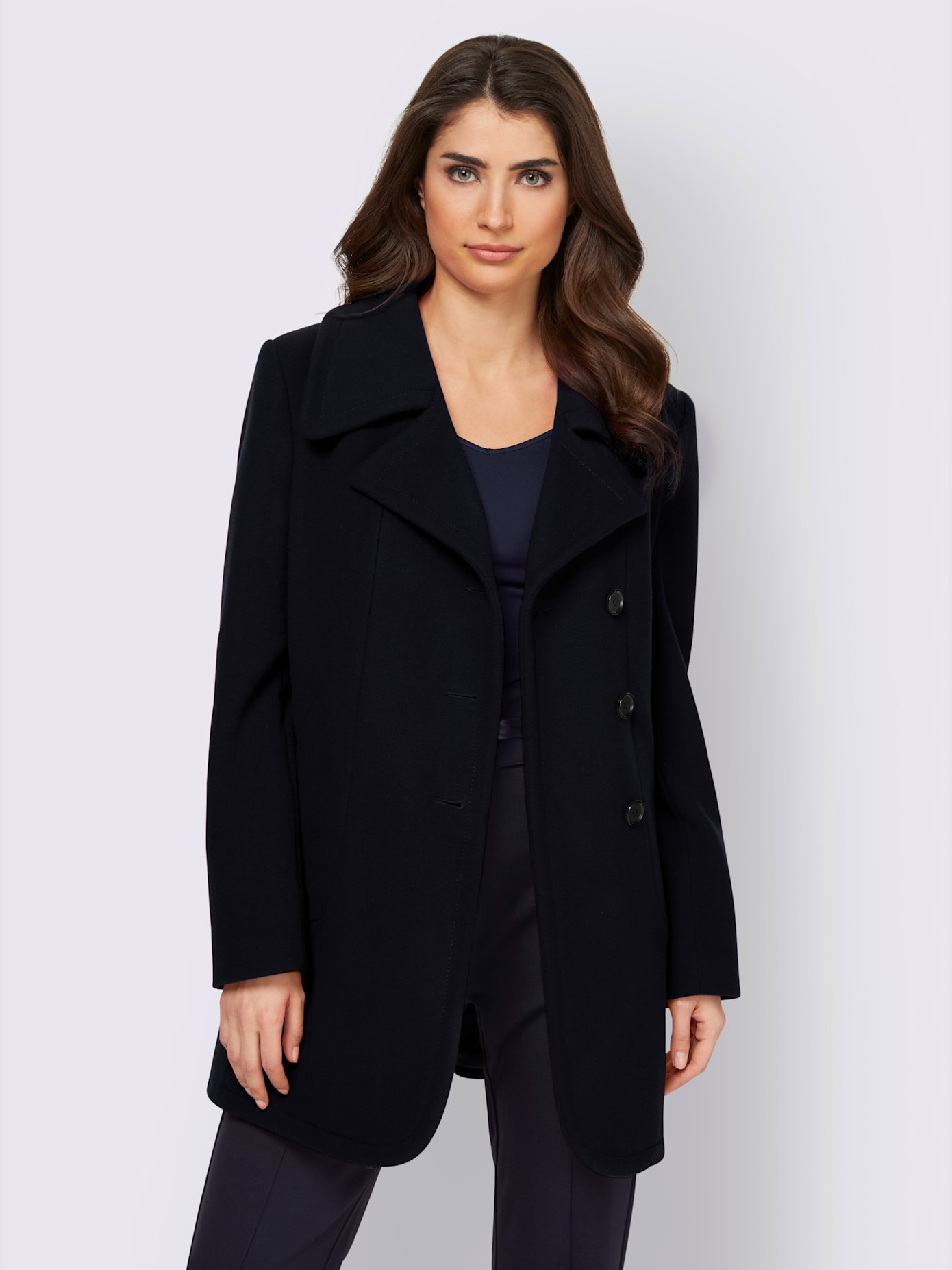 Veste longue 80% laine
