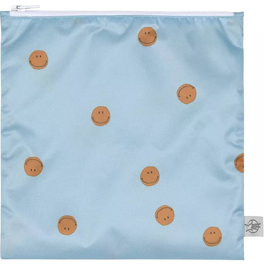 LÄSSIG Frühstücksbeutel, Happy Rascals Smile sky blue 2 Stück