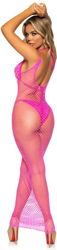 Leg Avenue Grove Net Halterjurk - Roze