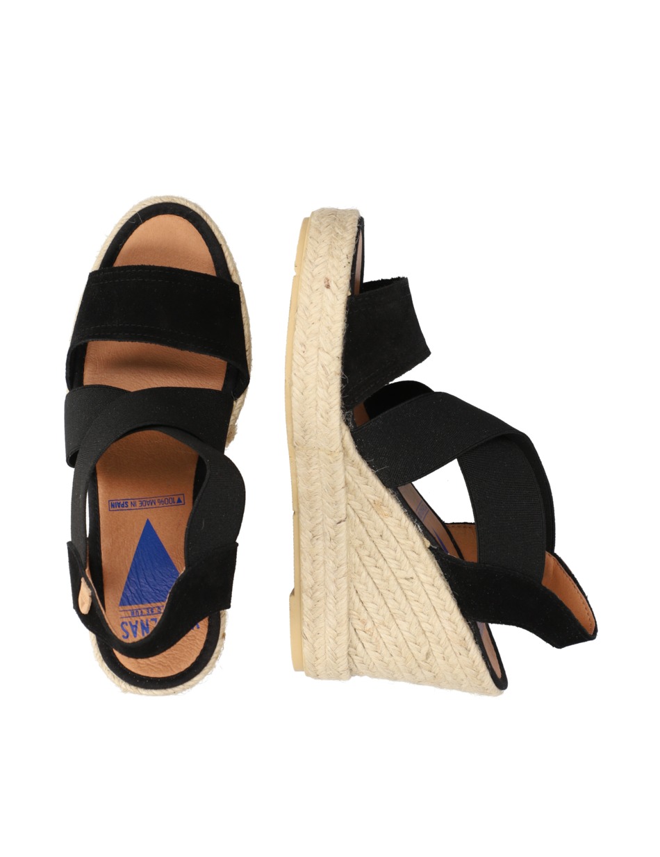 Veloursleder Keilsandale