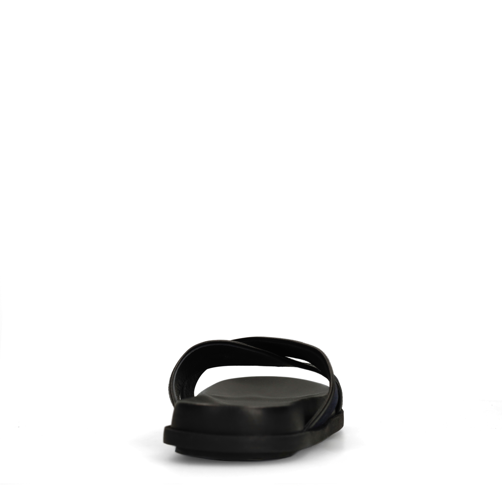 Donkerblauwe suède slippers