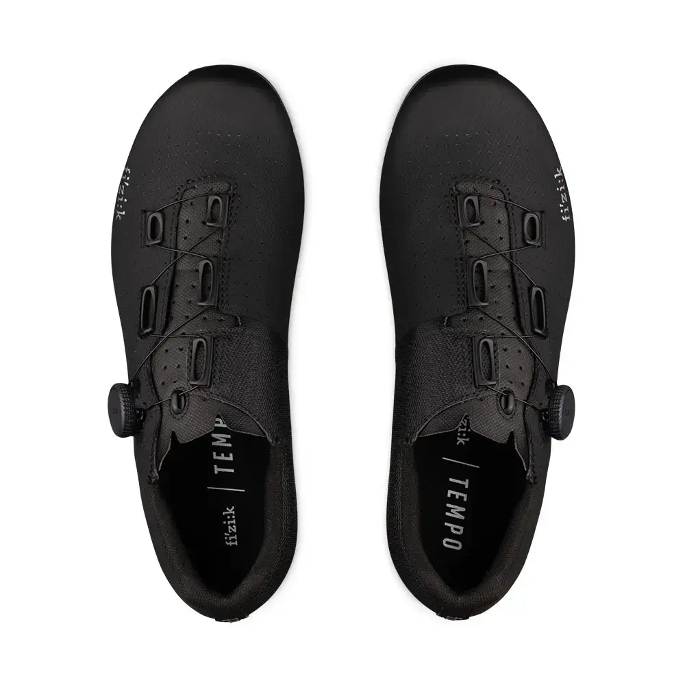 Fizik Tempo Decos Carbon Wide Wielrenschoenen Zwart/Zwart
