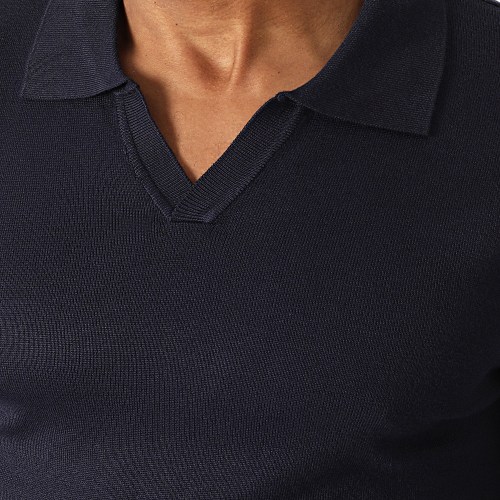 Polo Manches Longues Bleu Marine