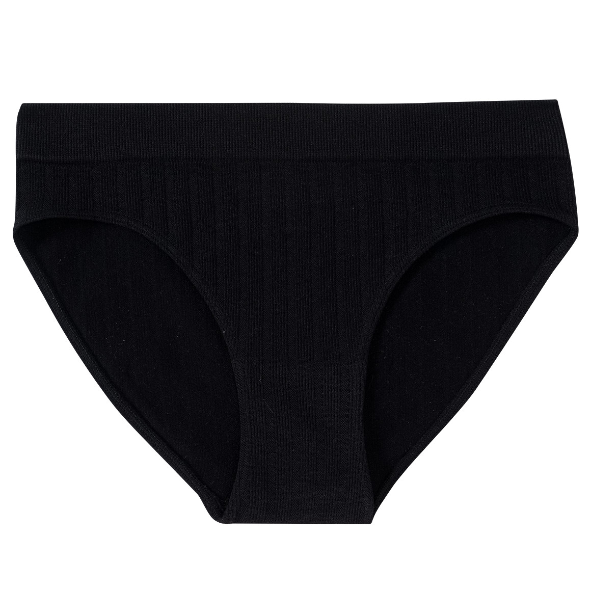 Yigga 3 Mädchen Slips mit Rippstruktur schwarz / neonorange