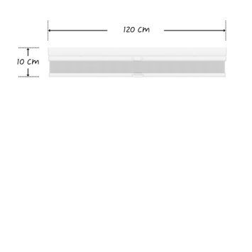 KARWEI dubbel plisségordijn met greepbediening lichtdoorlatend wit (kleurnr. 6001) 120x180 cm (bxh)