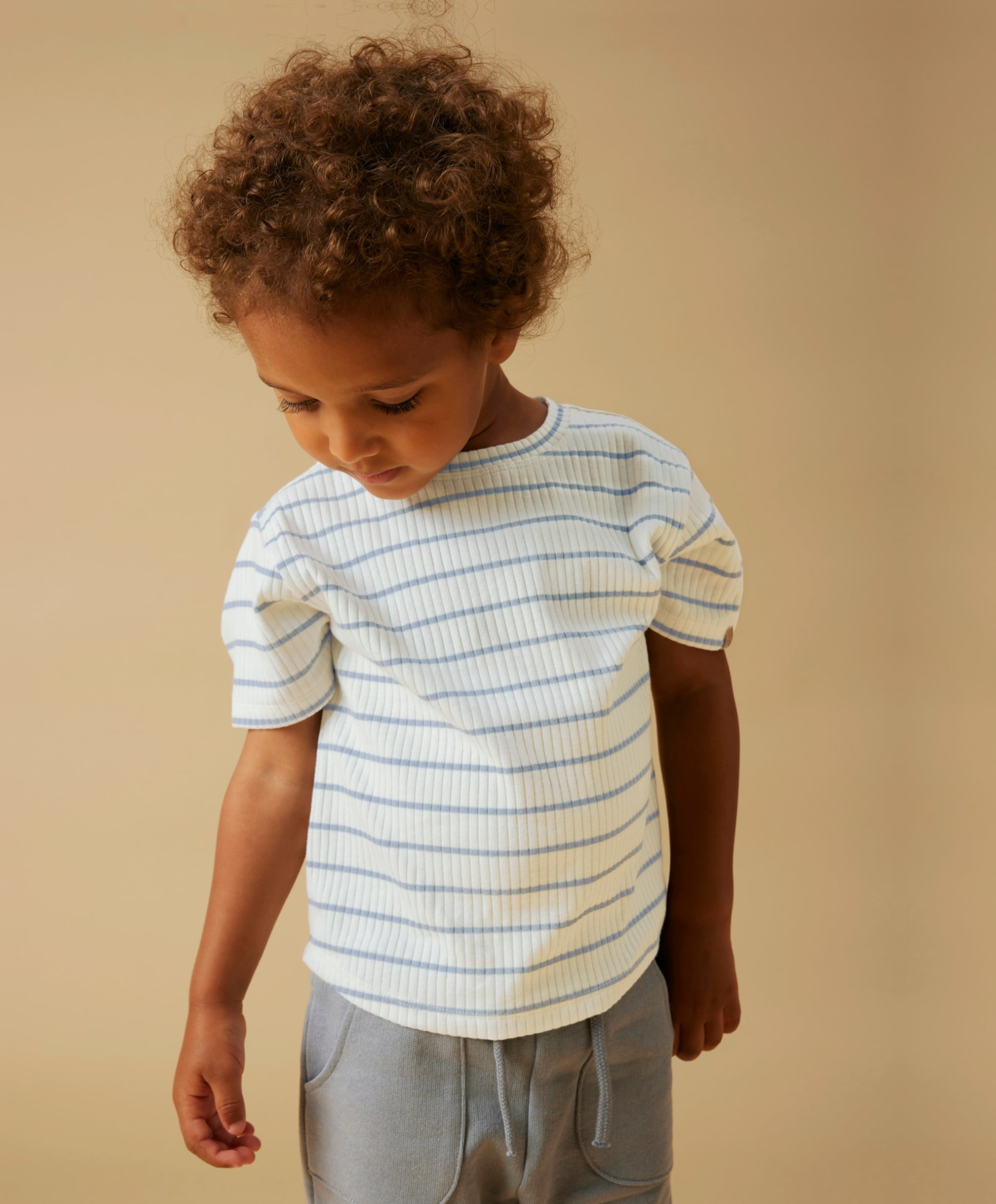 Lil' Atelier Jongens T-shirt ecru