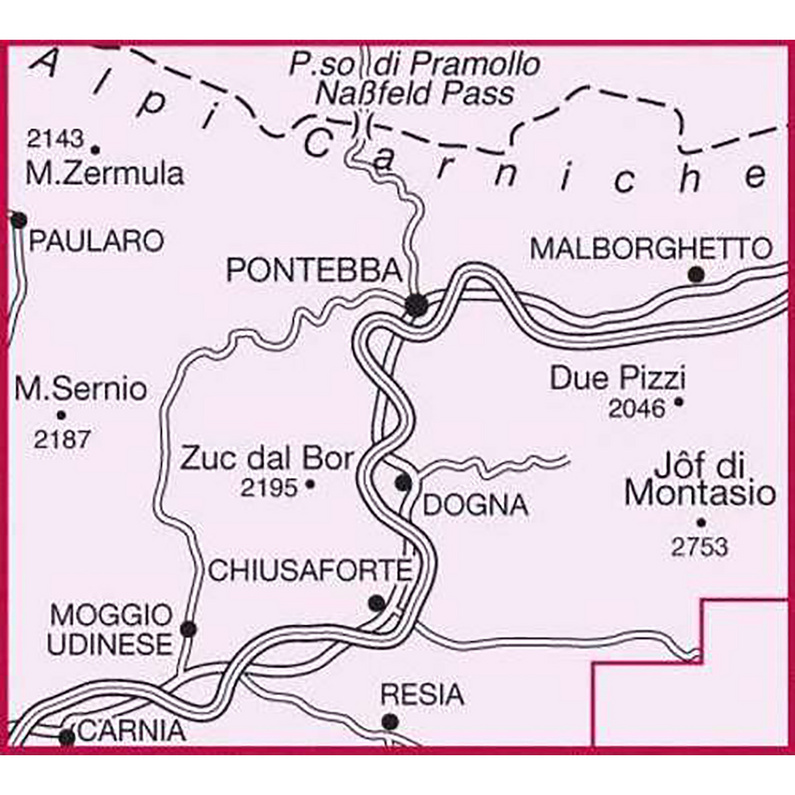Tabacco Alpi Carniche Orientali - Canal del Ferro 018 Wk.