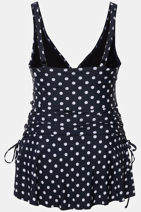 Bellieva-Tankini, Zweiteiler, Umstandsmode, Punkte, seitliche Raffungen, Volantsaum