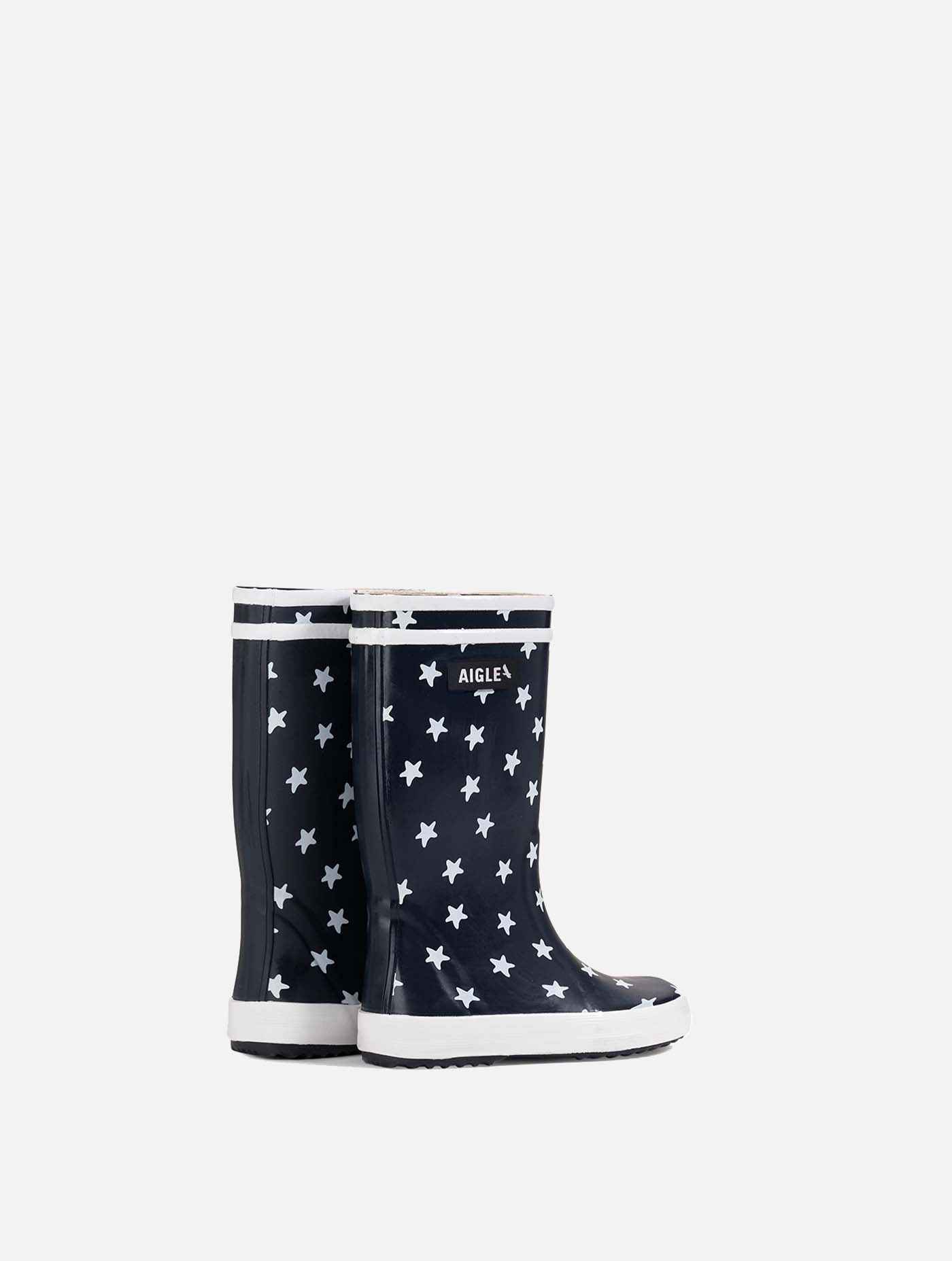 L'iconique botte enfant, en version imprimée MARINE/ETOILE