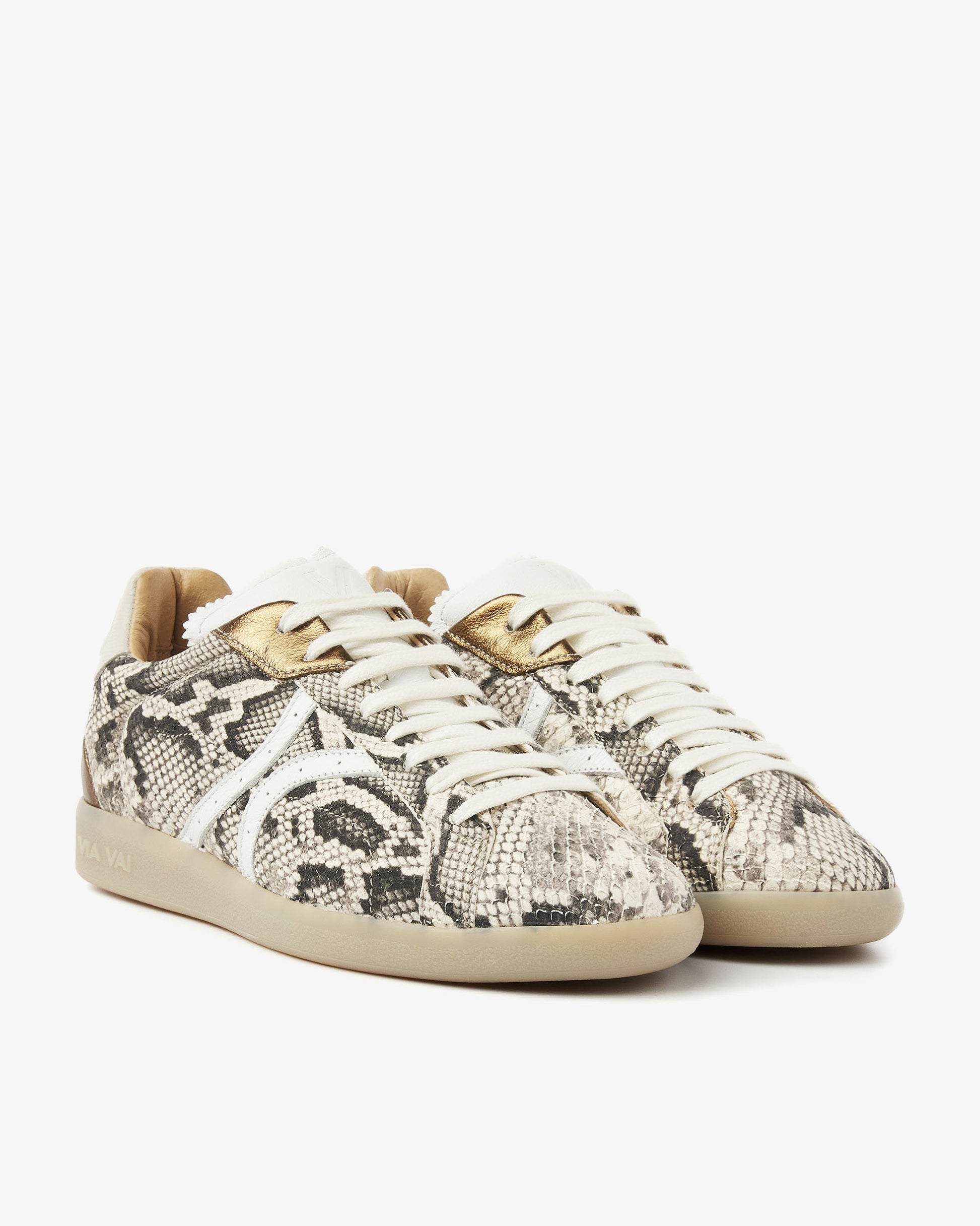 VIA VAI slangenprint dames sneakers Nilla Khloe