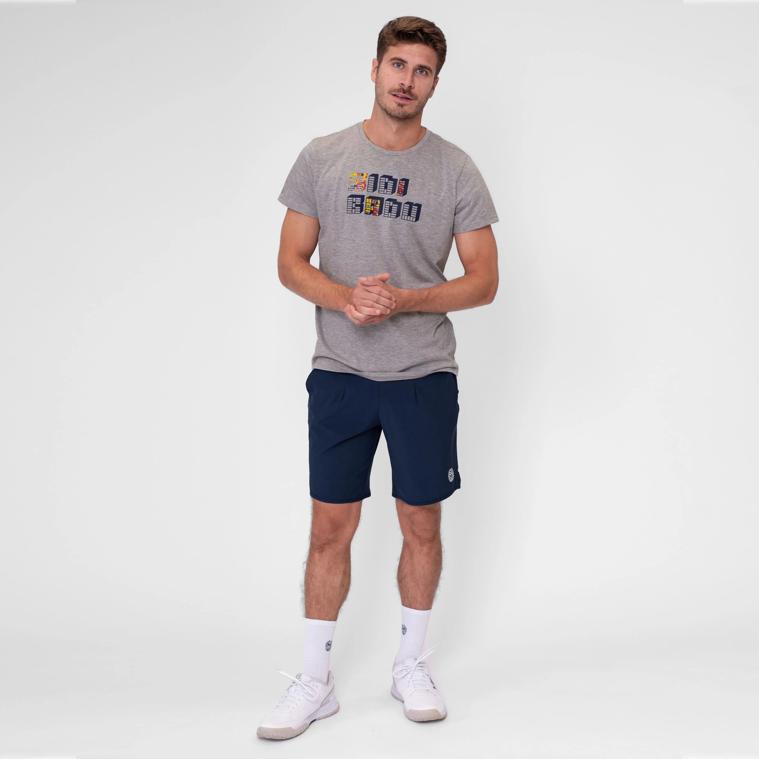 BIDI BADU Wild Arts Chill T-shirt Hommes - Gris , Multicouleur