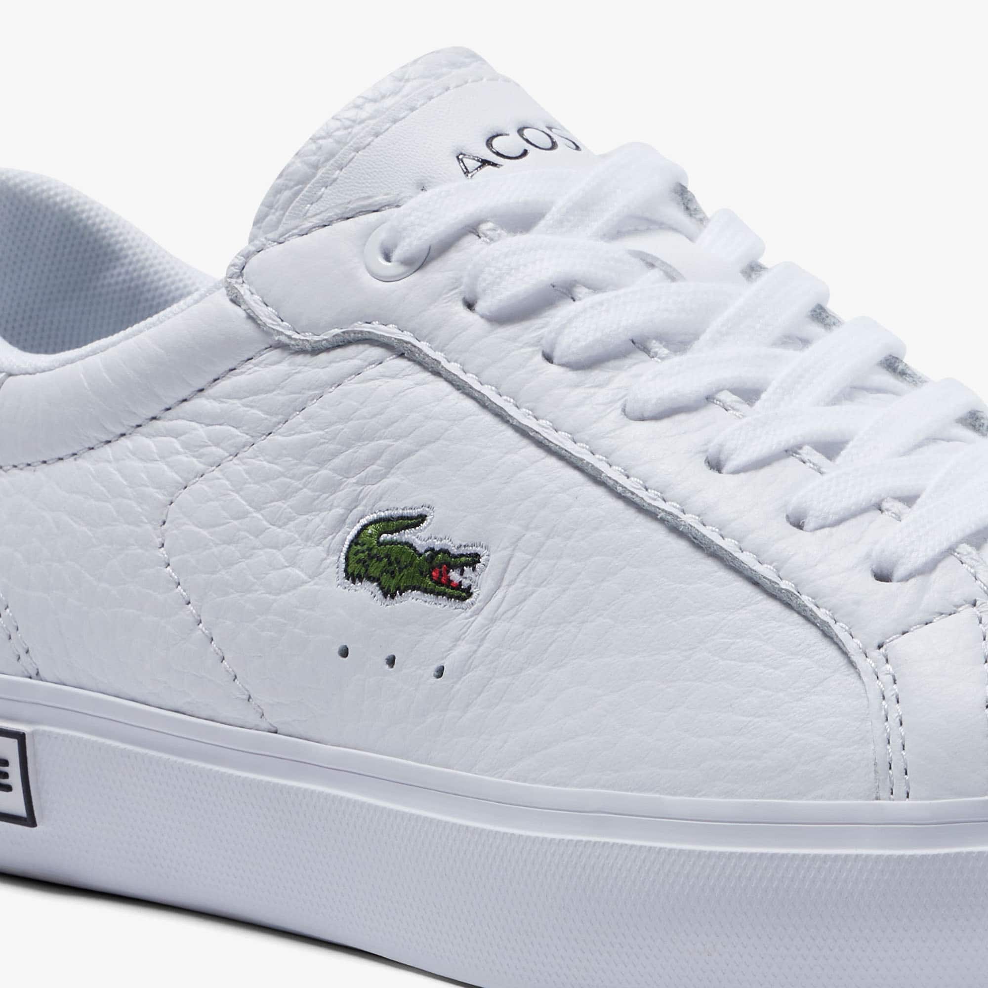 Sneakers Powercourt femme Lacoste en cuir aux détails étudiés Sneakers - Blanc - Lacoste - Femme