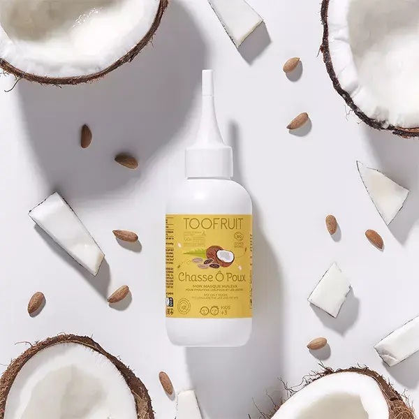 Máscara de Óleo Orgânico para Eliminação de Piolhos Toofruit 125ml