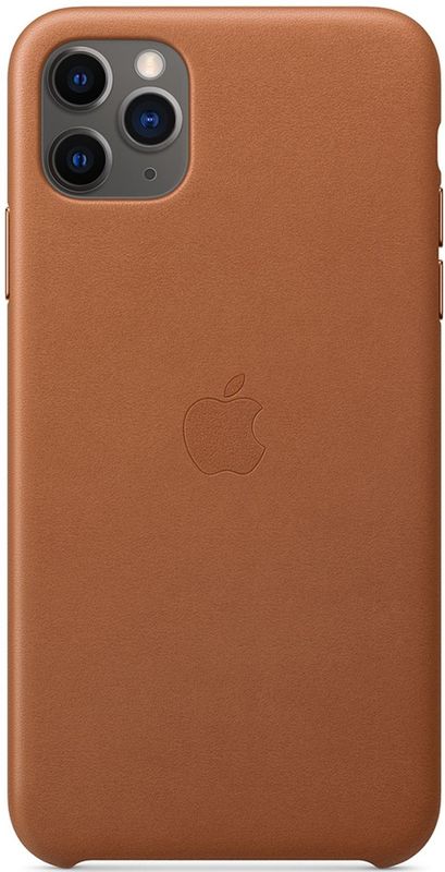 Apple - Leather Backcover - Case - Zwart - Leer