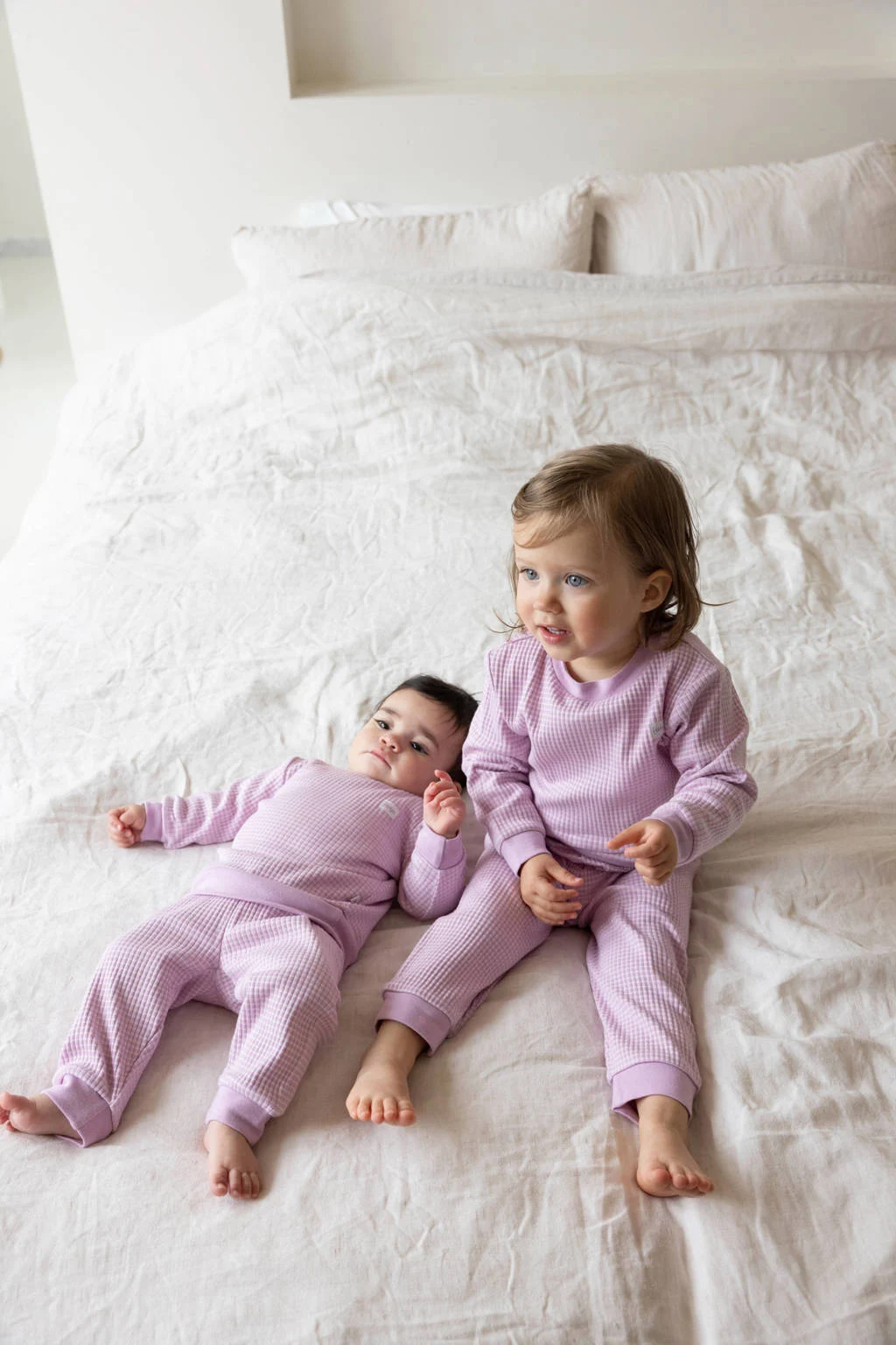 Feetje unisex wafel pyjama lila