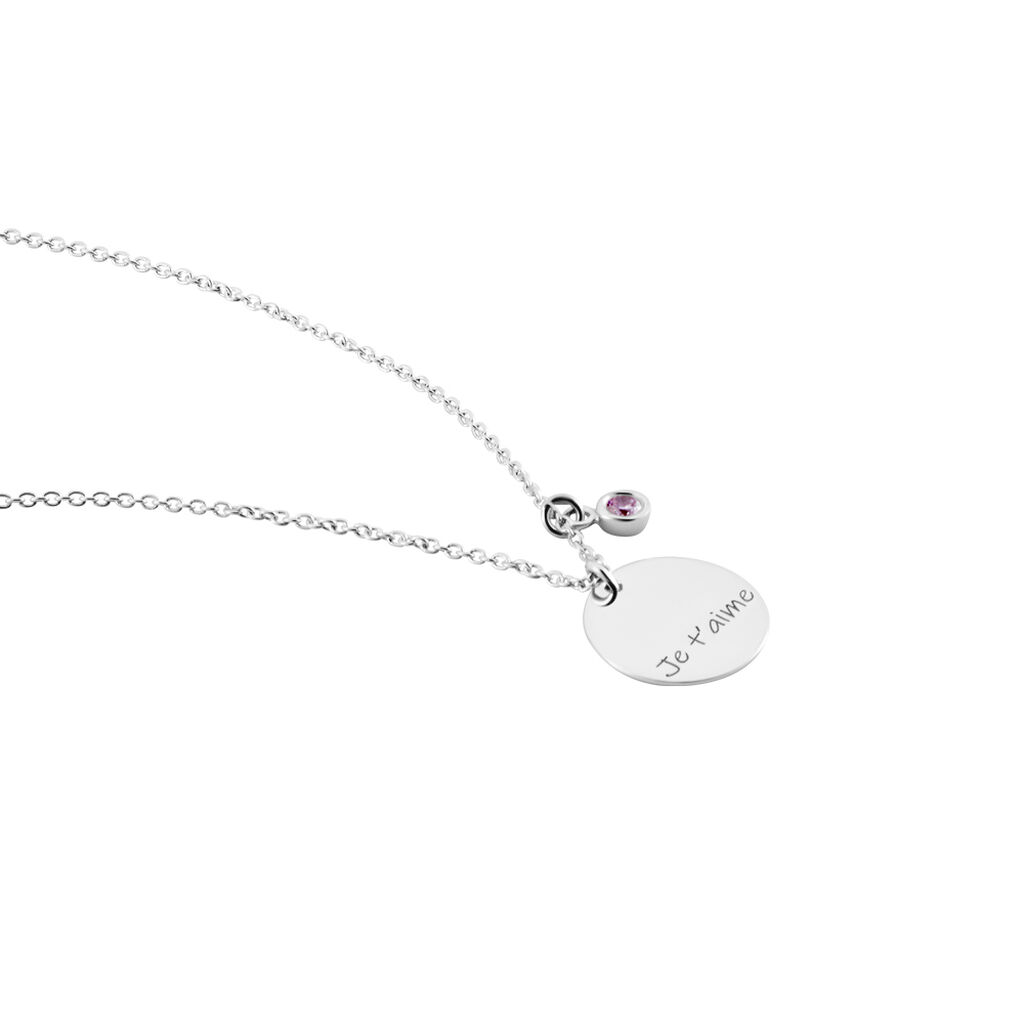Collier Murial Argent Rhodié Oxyde De Zirconium