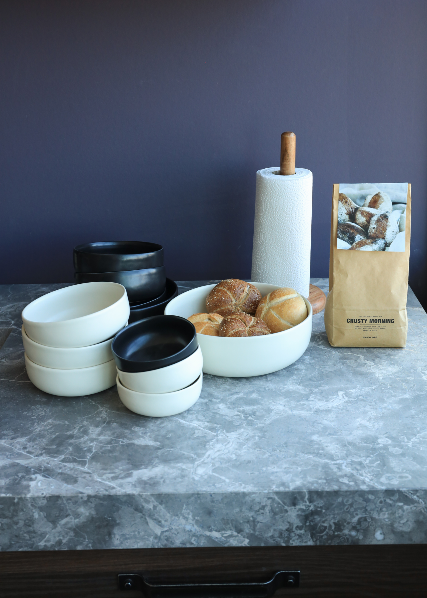 Kom Alva naturel Ø12 cm  - set van 8