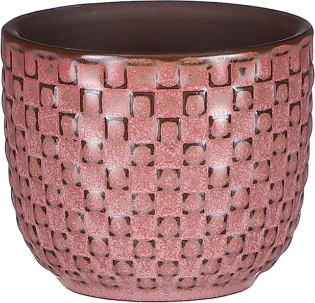 Mica Decorations bloempot Daan roze D 7,5 H 6,5 cm