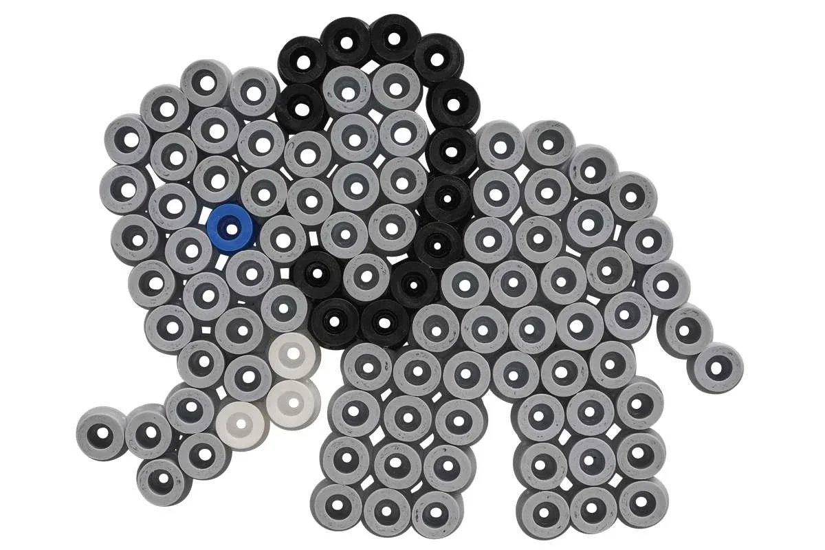 Hama - Maxi perler og stiftplade i bøtte - Elefant
