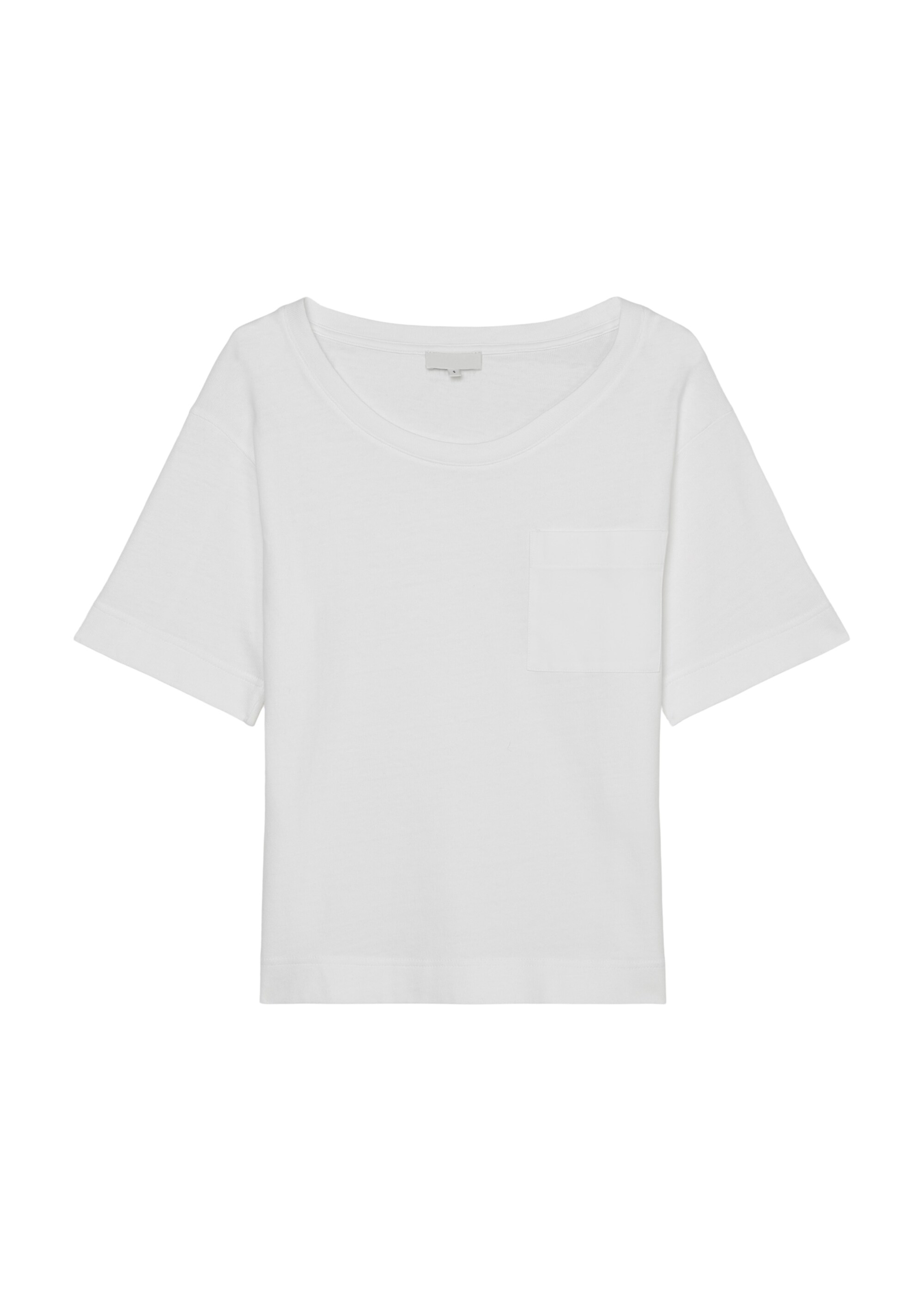 T-Shirt loosemit aufgesetzter Satin-Tasche