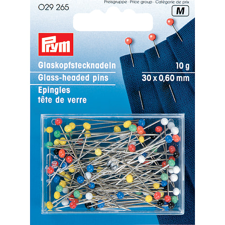 Prym knappenåle med glashoved