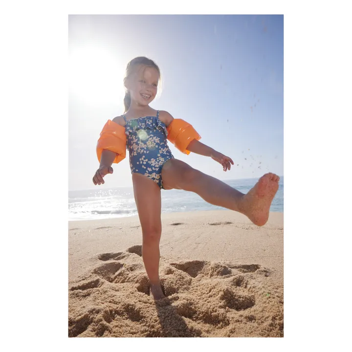 Petit Bateau Maillot 1 Pièce Mossom Fleurs | Bleu