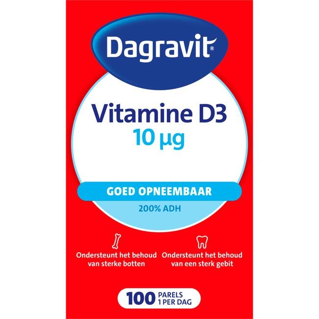 Dagravit Vitamine D pearls 400IU (100 stuks)