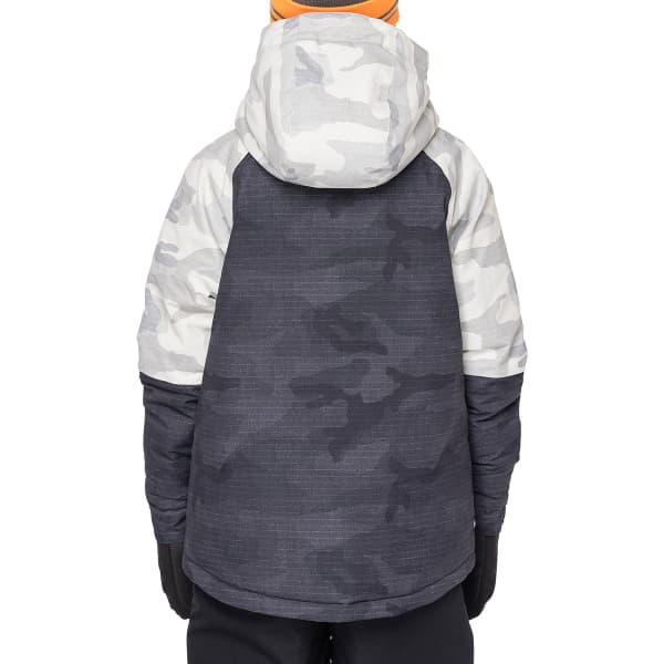 Veste snowboard 686 BOYS HYDRA INSULATED JKT WHITE CAMO CLRBLK