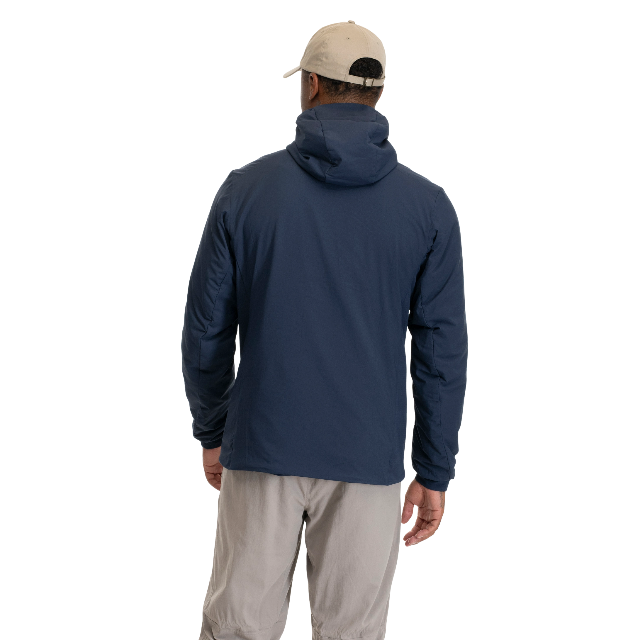 Holo Insulated Hood Jacket Men Navy Blue