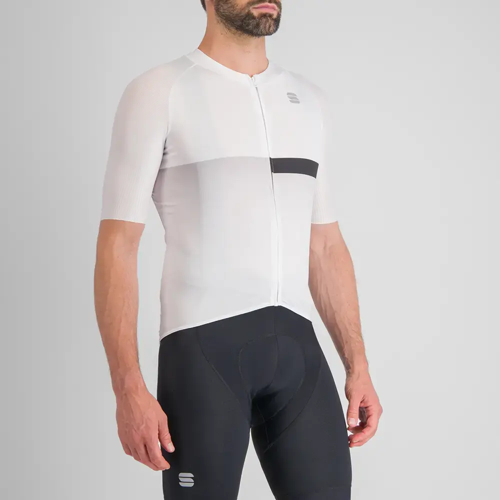 Sportful Bomber Fietsshirt Korte Mouwen Wit Heren