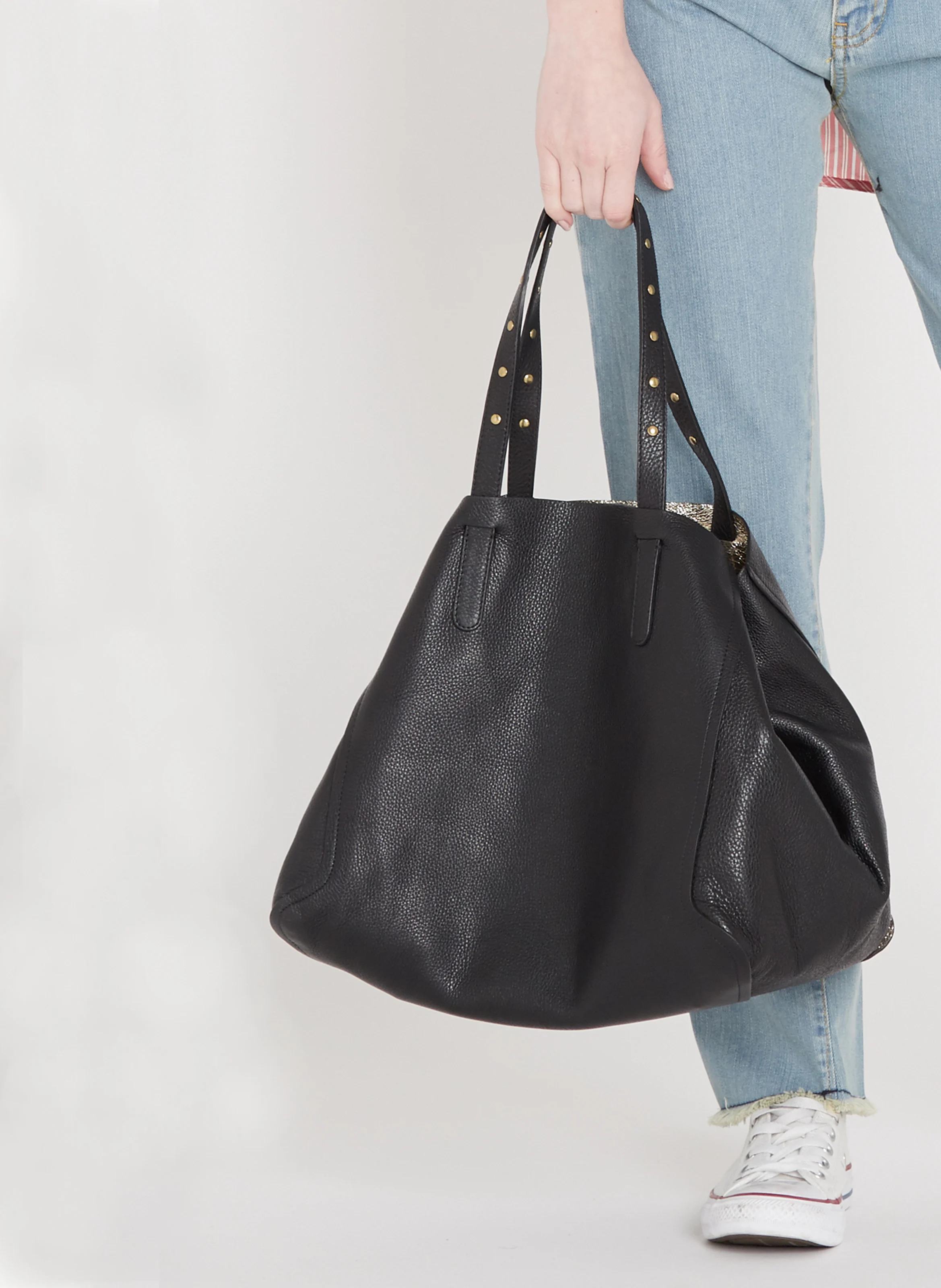 Cabas en cuir | Noir