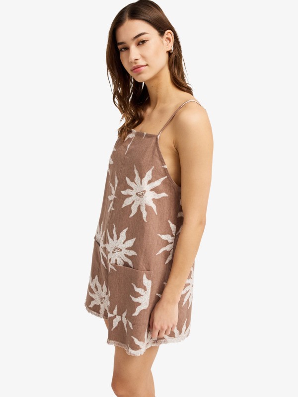 Lavender Daze Combishort à bretelles Marron Femme