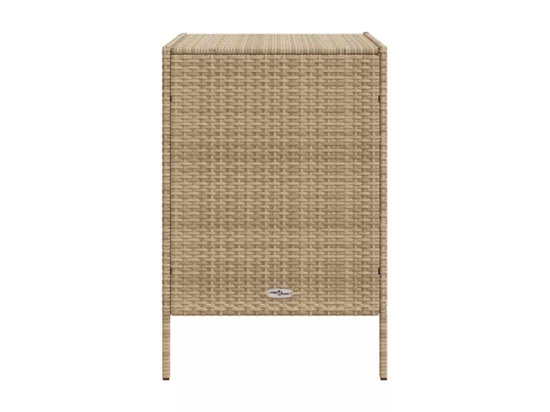 Armoire de rangement de jardin beige 55x59x80 cm résine tressée