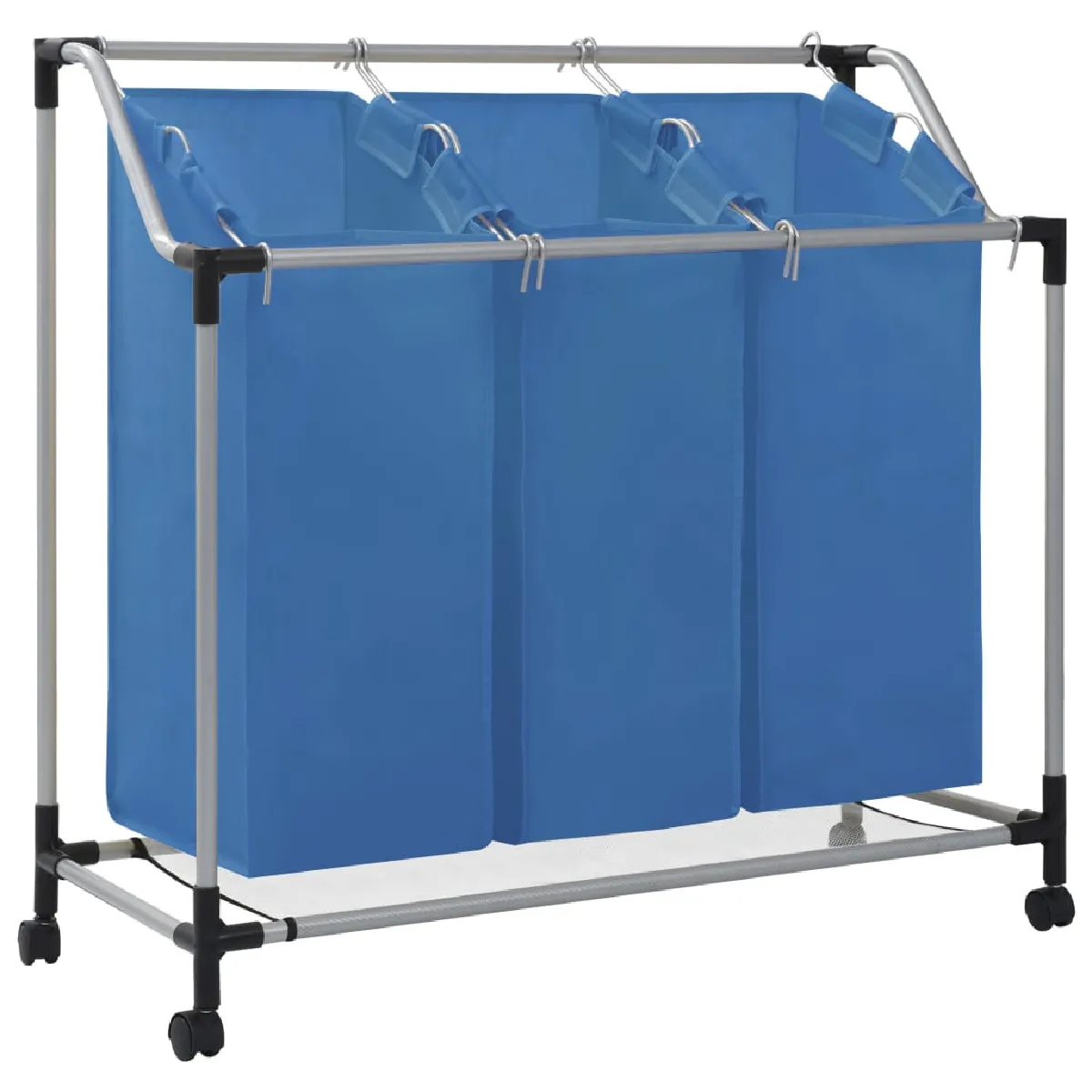 vidaXL Trieuse à Linge - Bleu Acier