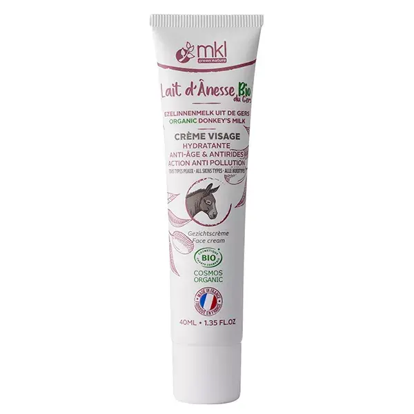 Creme facial orgânico de leite de burra MKL Green Nature 40ml