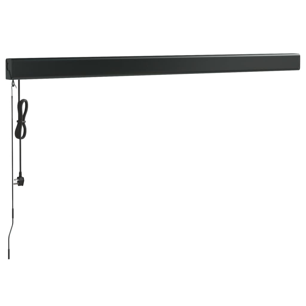 Auvent rétractable jaune et blanc 3x2,5 m tissu et aluminium