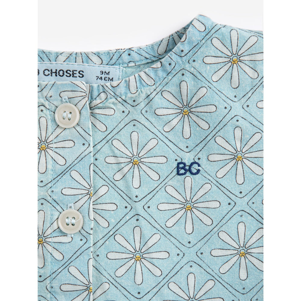 Køb Bobo Choses Light Blue Daisy Mosaic All Over Woven Kjole