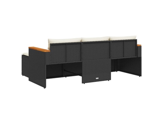VIDAXL - Salon extérieur Salon de jardin 3 pcs avec coussins noir résine tressée