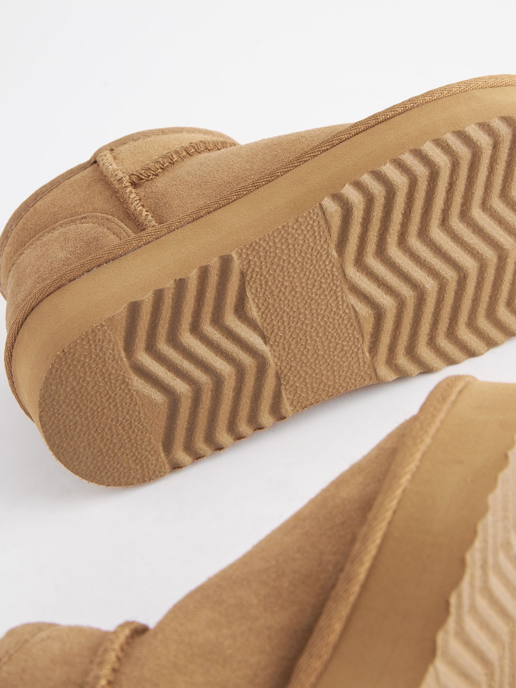 Lichtbruin - Lage schoenen mini warmgevoerde waterafstotende suède Boots