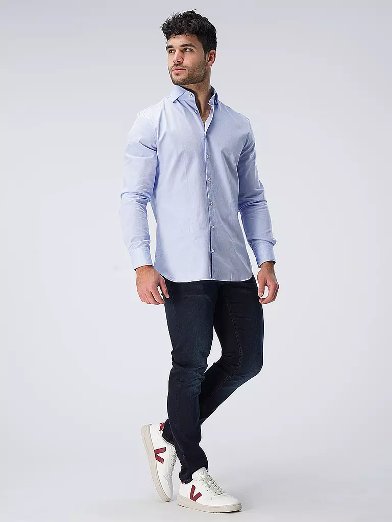 EDWARD COPPER Hemd Tailored Fit hellblau