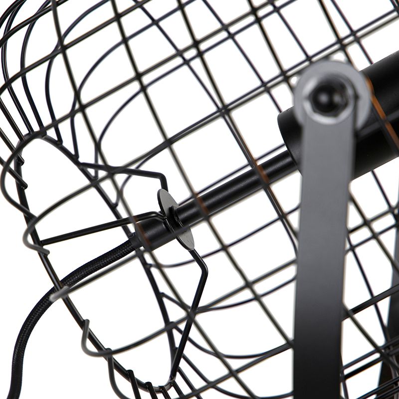 Industriële vloerlamp tripod staal zwart - Bliss Vefa