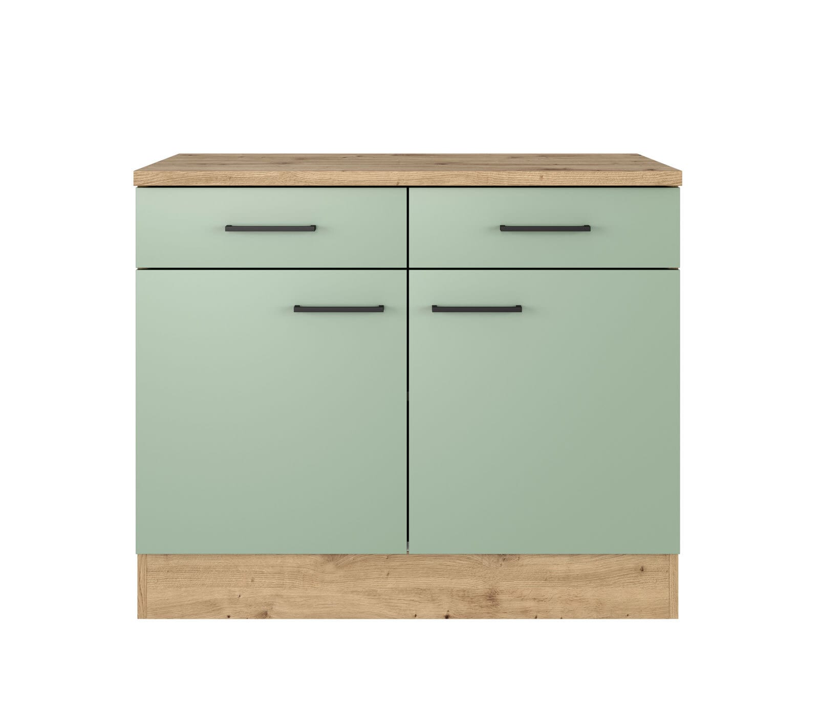 Unterschrank Cara Schilfgrün/Artisan Eiche NB 100cm