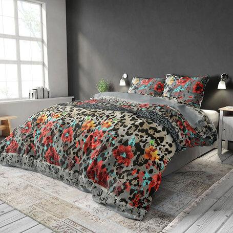 Dekbedovertrek Panther Lace - Antraciet