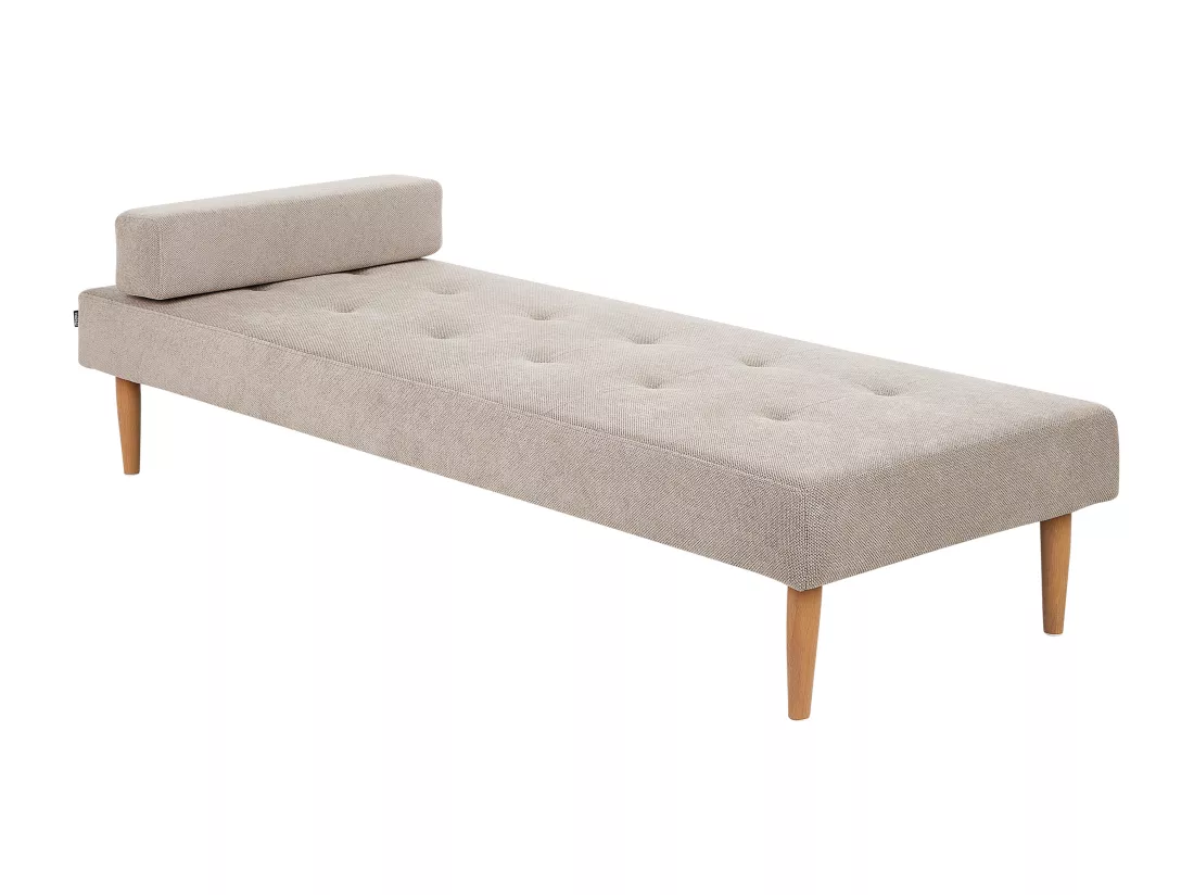 Chaise longue en tissu beige NIORT