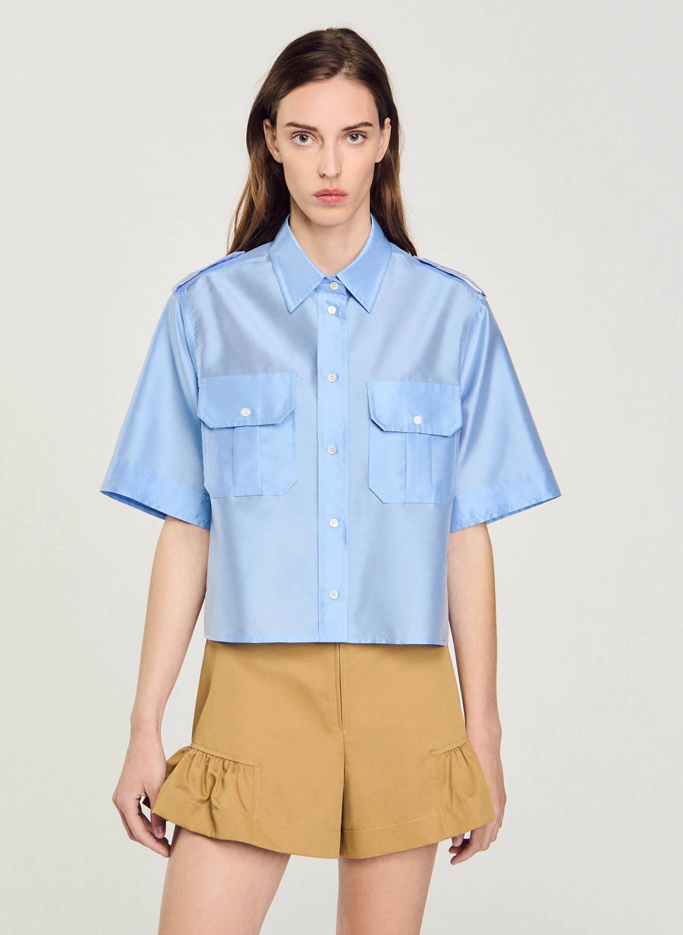 Chemise col classique | Bleu