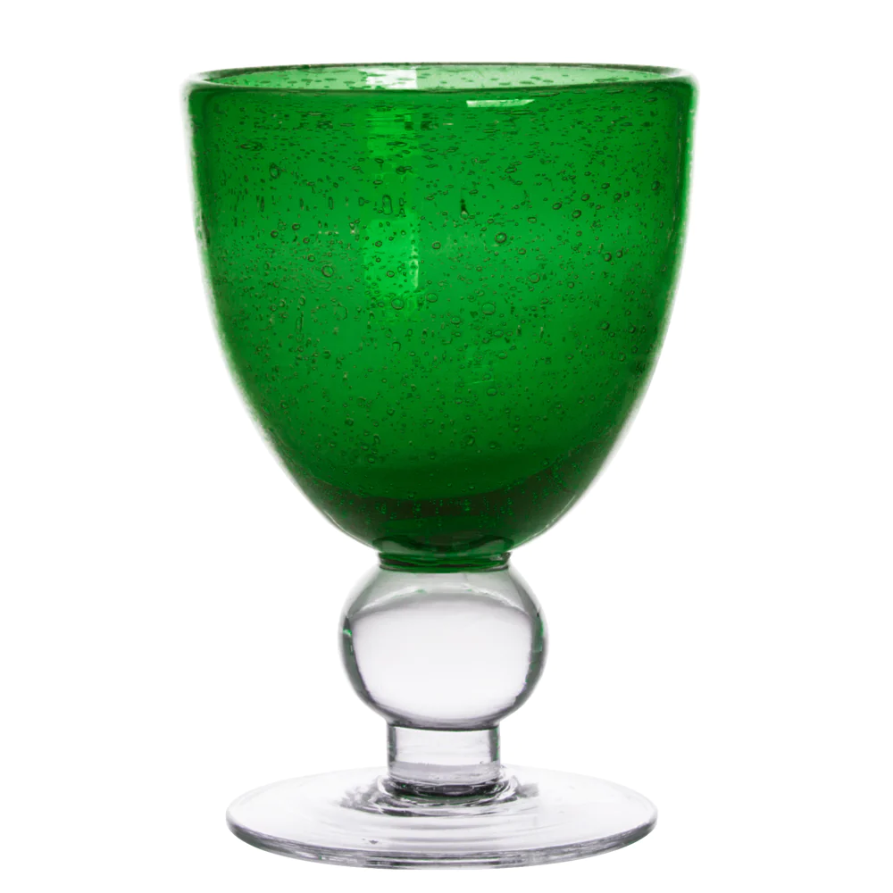 Verre à pieds Artisan Bullé 28 cl vert foncé (lot de 6) Table passion