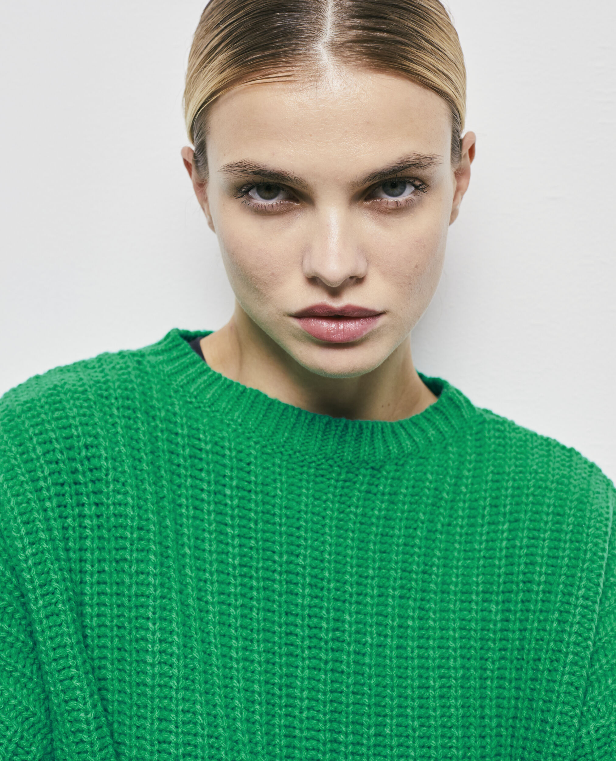 Pull en laine vert