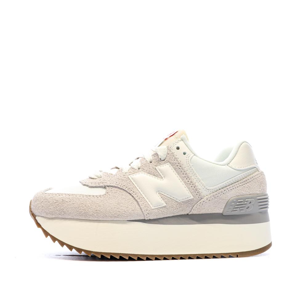 New Balance Baskets Compensé Beige Femme New Balance 574